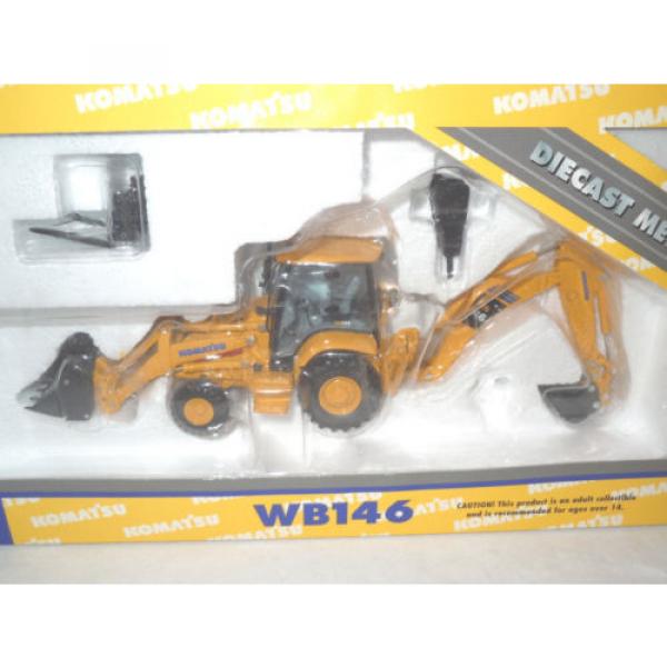 Komatsu Malta  WB146 Backhoe/Loader With Work Tools By First Gear 1/50th Scale #2 image