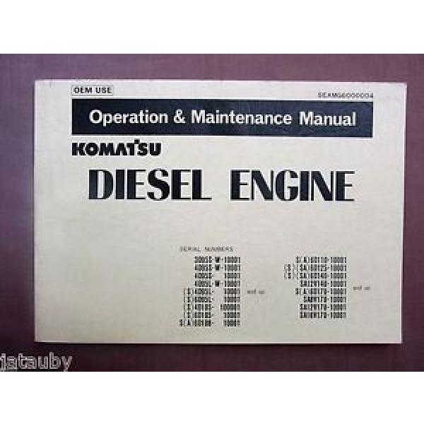 KOMATSU Niger  DIESEL ENGINE OPERATION &amp; MAINTENANCE MANUAL OEM 76 pages 1993 printing #1 image
