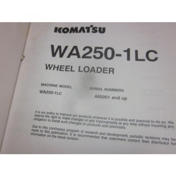 Komatsu Barbuda  WA250-1LC Wheel Loader Repair Shop Manual #2 image