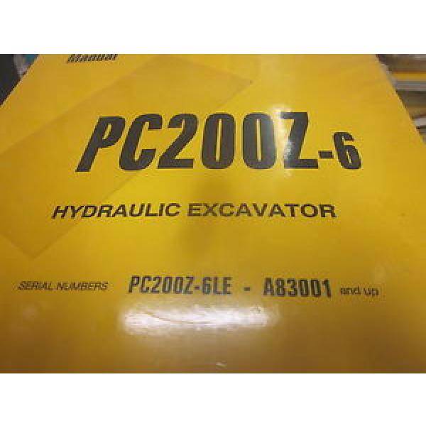 Komatsu Samoa Eastern  PC200Z-6 Hydraulic Excavator Repair Shop Manual S/N A83001-Up #1 image