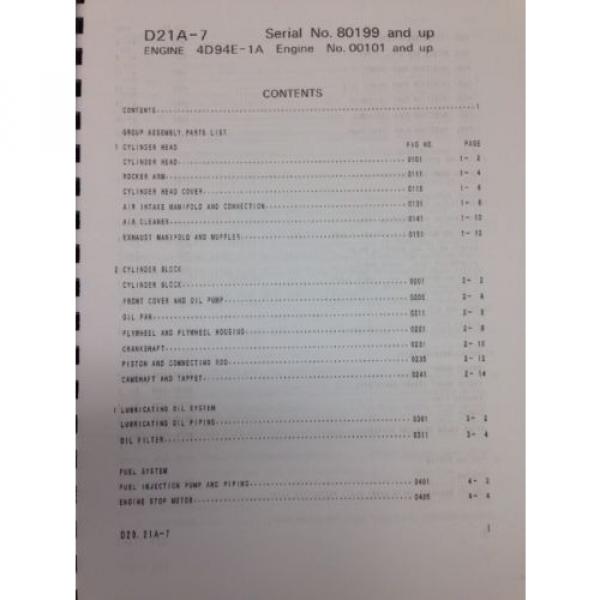 Komatsu Russia  D21A-7 d21a  Dozer Shop Parts Repair Manual s/n 80199 and up Book #2 image