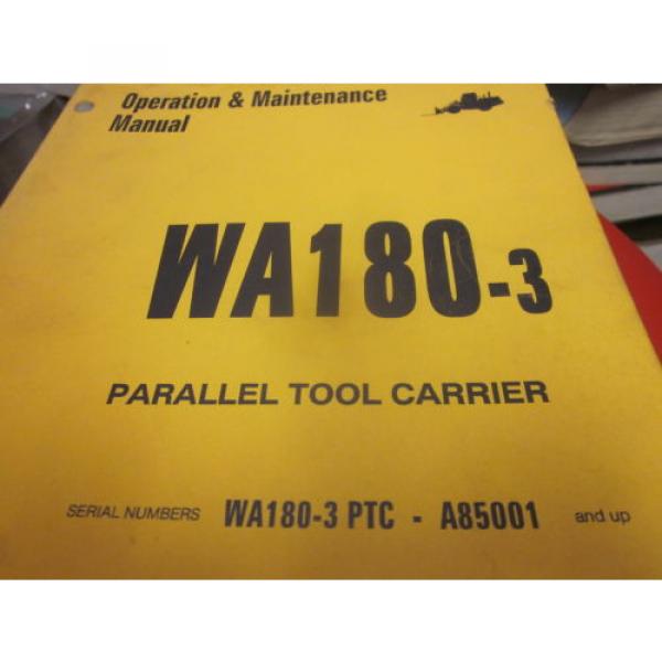 Komatsu United States of America  WA180-3 Tool Carrier Operation &amp; Maintenance Manual S/N A85001 #1 image