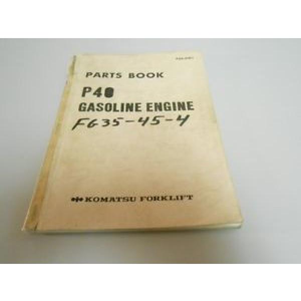Komatsu Niger  Forklift P40 Gasoline Engine Parts Book # P40-PNE1 #1 image