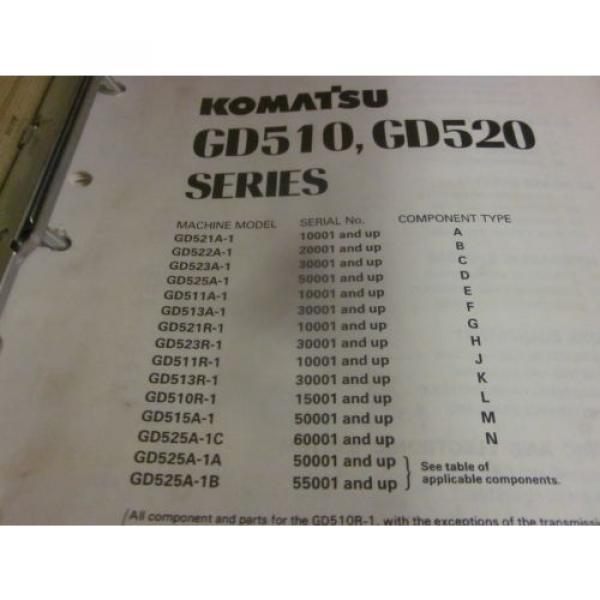 Komatsu Oman  GD510 GD520 Series Motor Grader Repair Shop Manual #2 image