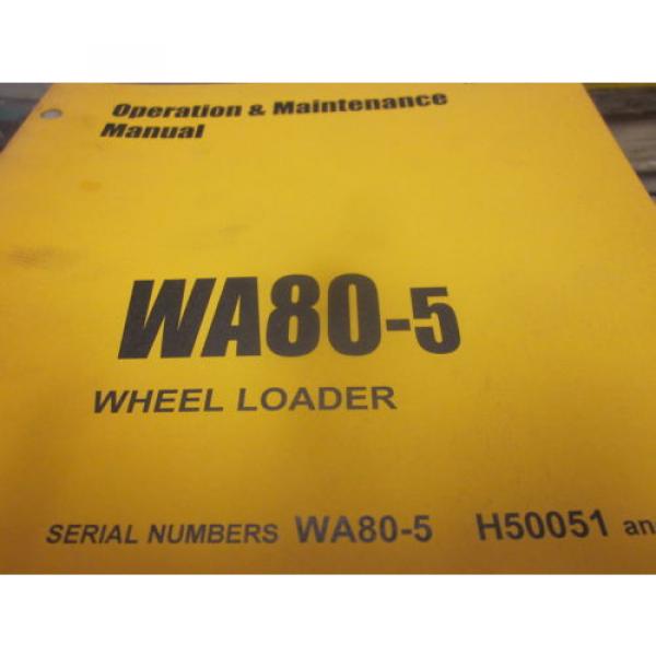 Komatsu Solomon Is  WA80-5 Wheel Loader Operation &amp; Maintenance Manual #1 image