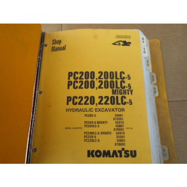 Komatsu Fiji  PC200-5 PC200LC-5 HydraulAic Excavator Shop Manual SEBMA2050508 #1 image