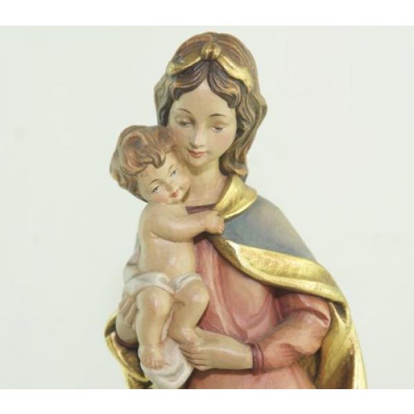 Sculpture Grenada  Wood Linde Mary Madonna Mother Of God Jesus Child Height:38cm #2 image