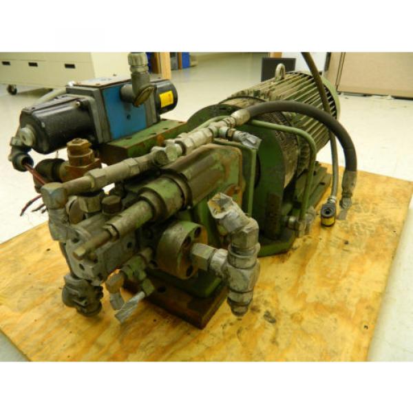 Hydraulic Slovenia  Power Pack w/ Lincoln Motor 20 HP 1750 RPM 220 3 HP w/ Vickers Valve #5 image