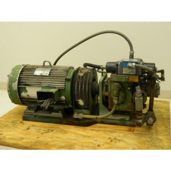 Hydraulic Slovenia  Power Pack w/ Lincoln Motor 20 HP 1750 RPM 220 3 HP w/ Vickers Valve #8 image
