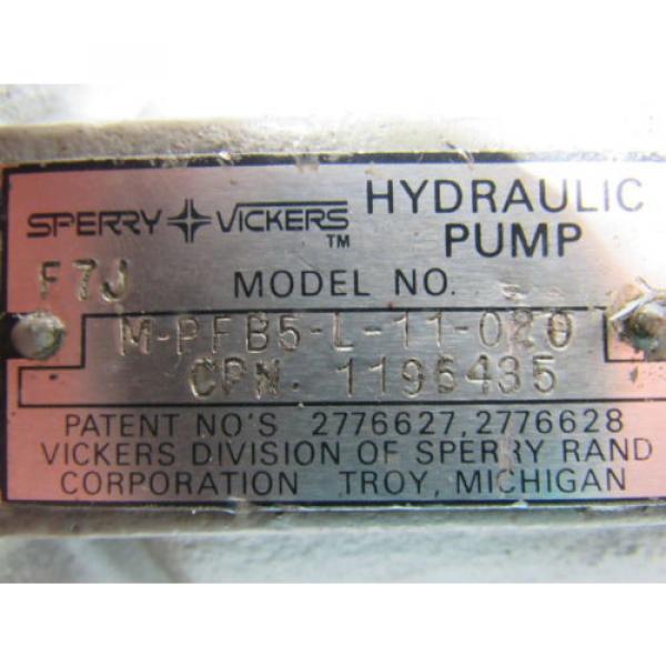 Vickers Honduras  M-PFB5-L-11-020 Fixed Displacement Inline Hydraulic Piston Pump #9 image