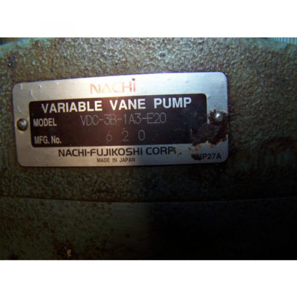 Nachi Saudi Arabia  Variable Vane Hydraulic Pump Model VDC-3B-1A3-E20 #6 image