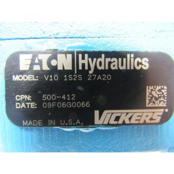 Vickers Brazil  V10 1S2S 27A20 Single Vane Hydraulic Pump 1#034; Inlet 1/2#034; Outlet #11 image
