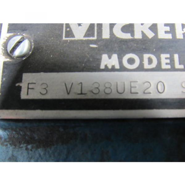 Vickers Solomon Is  F3 V138UE20 Intermediate Series Vane Type Double Pump 23GPM Foot Mount #8 image