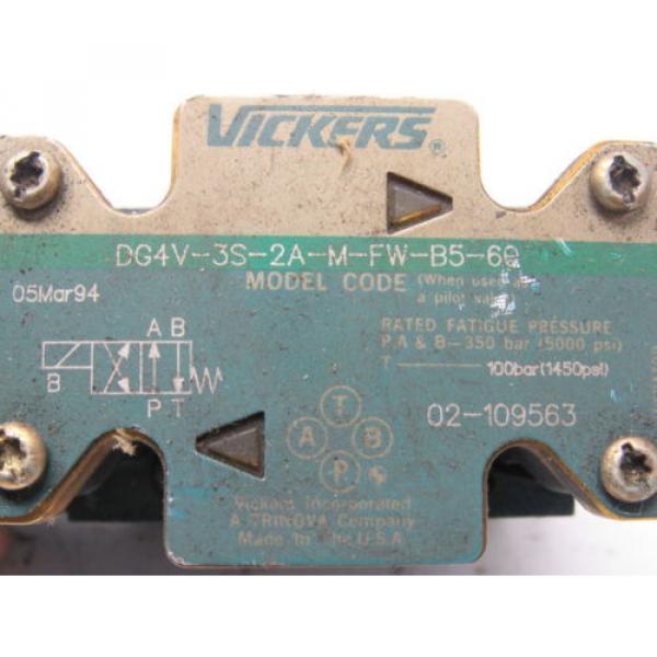 Vickers Laos  DG4V-3S-2A-M-FW-B5-60 Solenoid Operated Directional Valve 110/120V #7 image