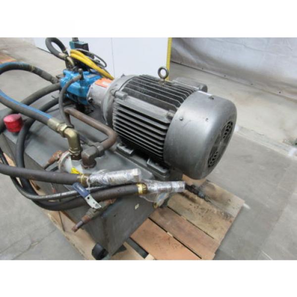 VICKERS Rep.  T50P-VE Hydraulic Power Unit 25 HP 2000PSI 33GPM 70 Gal Tank #9 image