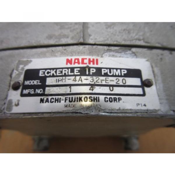 NACHI Djibouti  Fujikoshi Corp, Type :IPH-4A-32-E-20 Hydraulic Pump working before removal #2 image