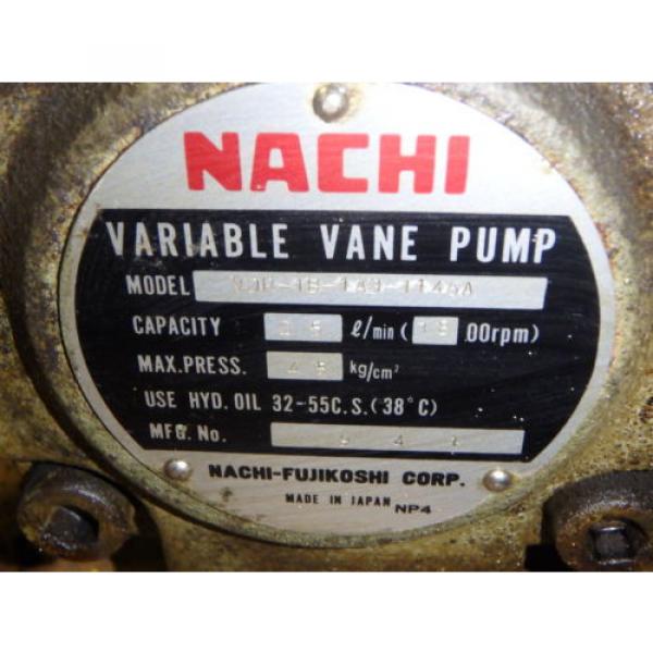 Nachi Grenada  Variable Vane Pump Motor_VDR-1B-1A3-1146A_LTIS85-NR_UVD-1A-A3-22-4-1140A #9 image