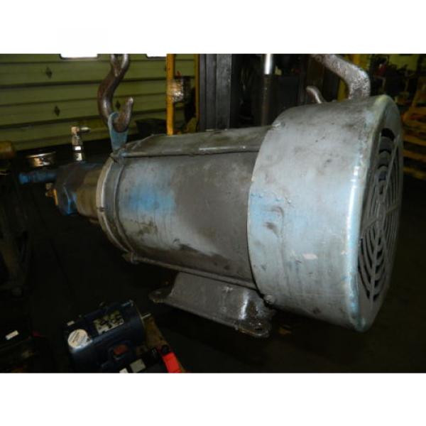 10 Uruguay  HP AC Motor w/ Vickers Hydraulic Pump, VQ10-A2R-SE15-20-C21-12, Used #8 image