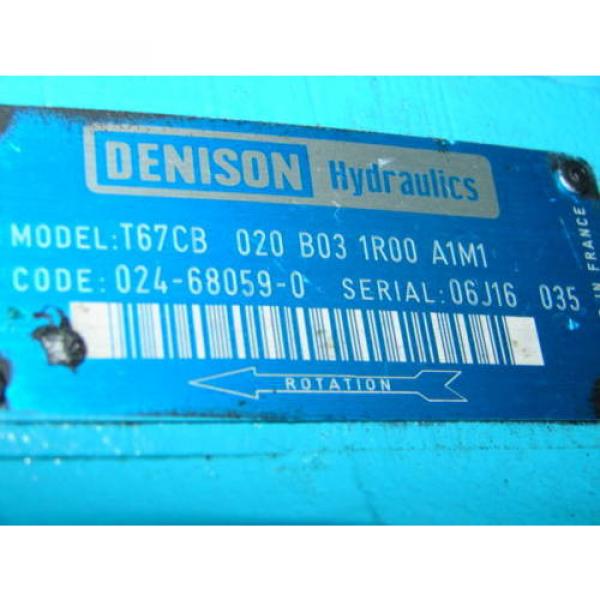 DENISON T67CB-020-B03-1R00-A1M1 HYDRAULIC MOTOR XLNT #3 image