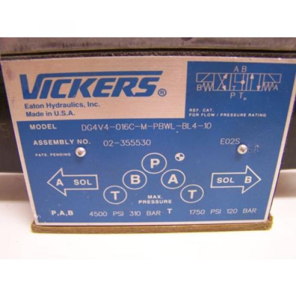 Vickers Niger  Hydraulic Directional Control Solenoid Valve DG4V4-016C-M-PBWL-BL4-10 #2 image