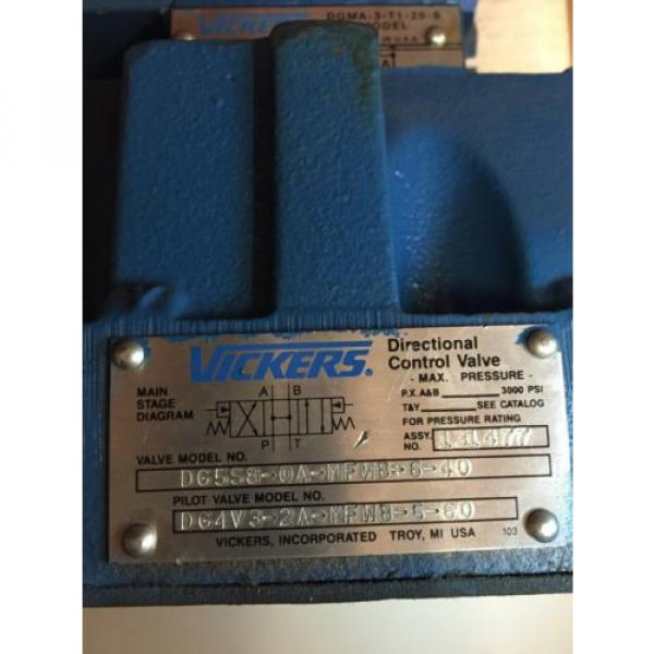 VICKERS Luxembourg  DG5S8-0A-MFWB-6-40 HYDRAULIC PILOT DIRECTIONAL CONTROL VALVE  Origin #1 image