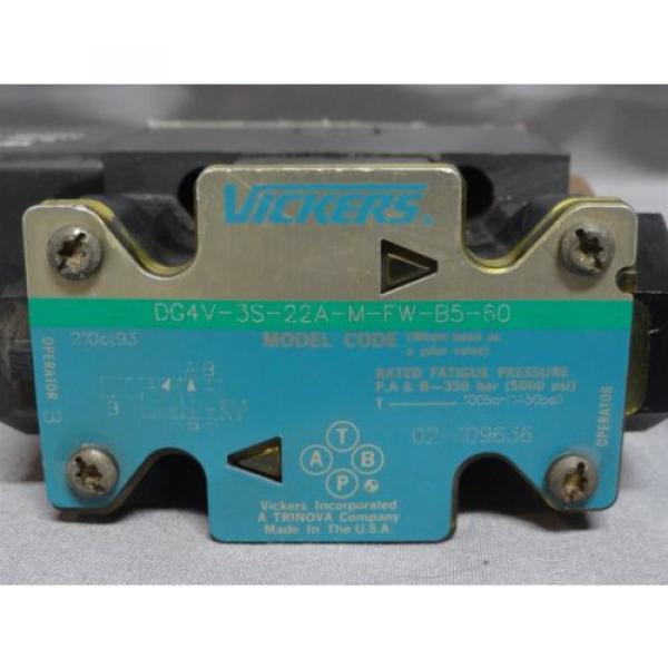Vickers Argentina   REVERSIBLE HYDRAULIC DIRECTIONAL CONTROL  DG4V-3S-22A-M-FW-B5-60  Origin #3 image