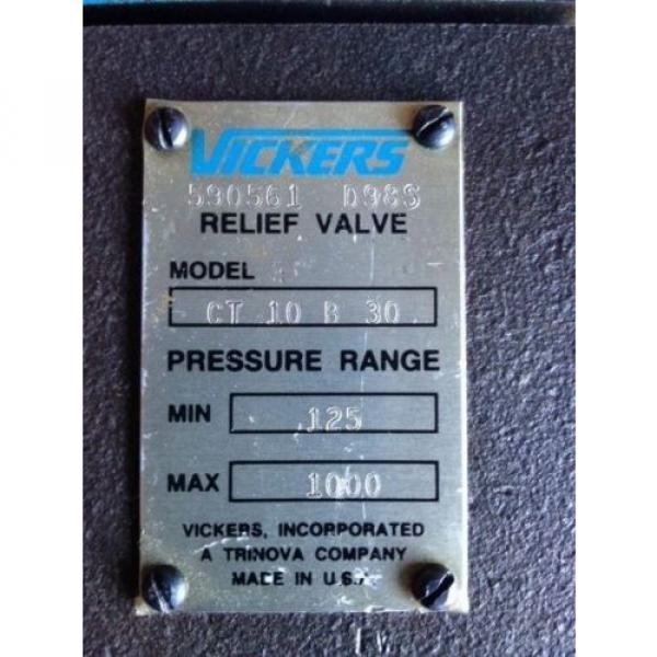 Vickers Cuinea  Hydraulic Relief Valve CT 10 B 30 #1 image