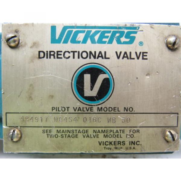 Vickers Samoa Western  434917 DG4S4 016C WB 50 Hydraulic Directional Control Valve #8 image