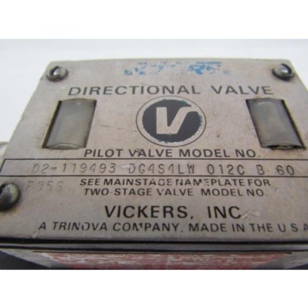 Vickers Netheriands  02-119493 DG454LW 012 C B 60 Hydraulic Directional Control Valve #10 image