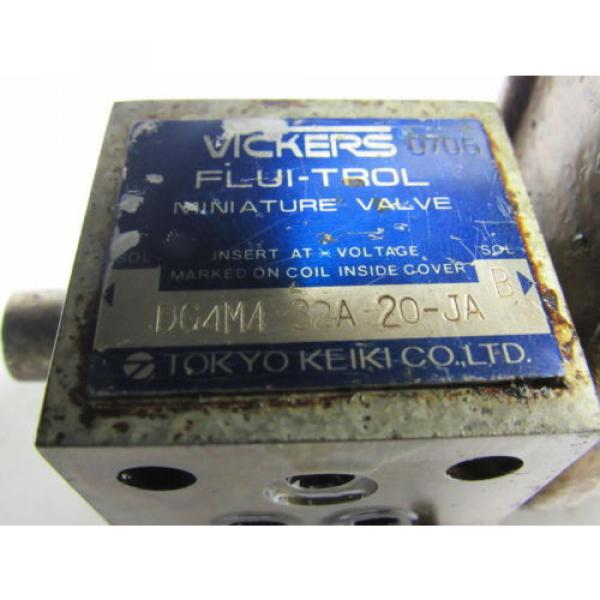 Vickers Denmark  DG4M4-32A-20-JA Flui-Trol Mini Directional Valve Block 100V Coil #8 image