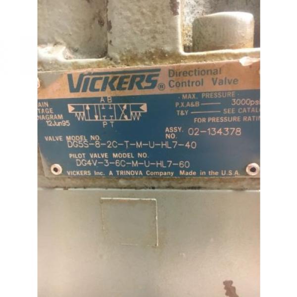 Vickers Fiji  DG4V-3S-6C-M-U-HL7-60 Hydraulic Valve W/ Parker Hydraulic Blocks TN5H6 #6 image