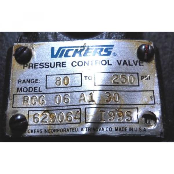 VICKERS Costa Rica  RCG-06-A1-30 HYDRAULIC PRESSURE CONTROL VALVE 80-250 PSI Origin CONDITION #2 image