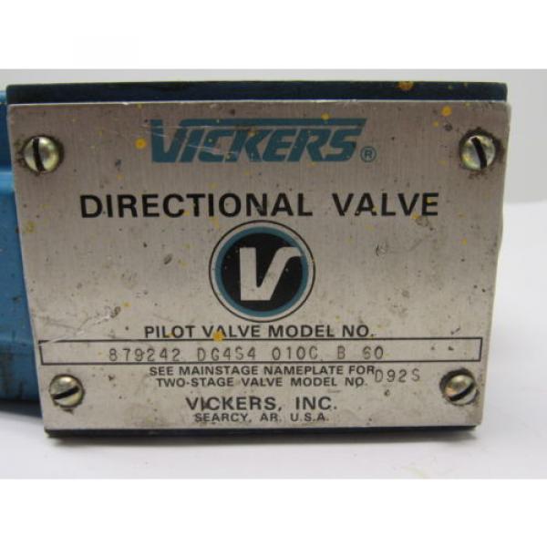 Vickers Rep.  879242 DG4S4 010C B 60 Hydraulic Solenoid Valve 110/120V 5000 PSI #10 image