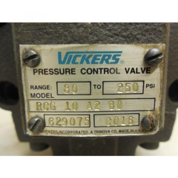 VICKERS Barbuda  PRESSURE CONTROL HYDRAULIC RELIEF VALVE RCG-10-A2-30 80-250 PSI #6 image