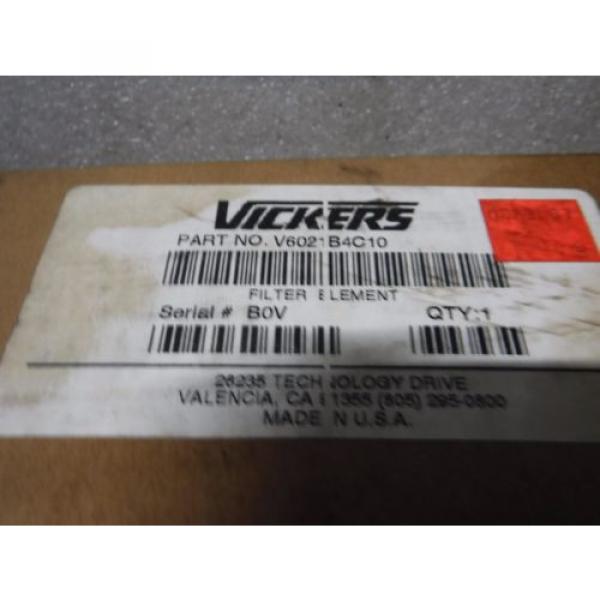 Vickers Netheriands  22167 Hydraulic Filter Element V6021B4C10 10 MICRON, 13#034; #4 image