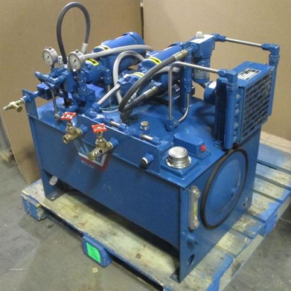 RWE Bahamas  Vickers Delta Power A23 Dual 1/2 HP Baldor Motor Hydraulic Power Unit Used #4 image