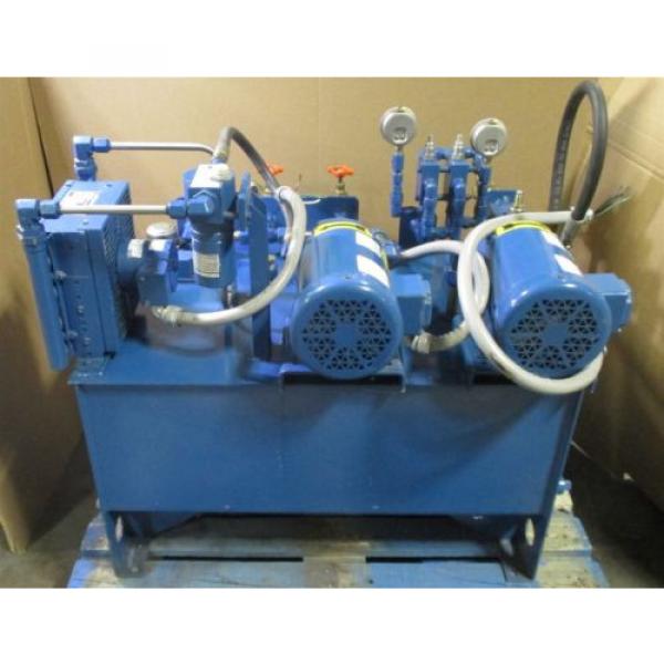 RWE Bahamas  Vickers Delta Power A23 Dual 1/2 HP Baldor Motor Hydraulic Power Unit Used #8 image