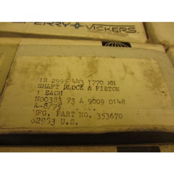 Sperry Solomon Is  Vickers Shaft Block amp; Piston Assy Hydraulic Piston Pump NOS Part #353670 #5 image
