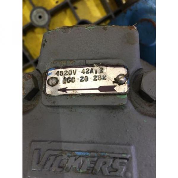 USED United States of America  GREAT CONDITION VICKERS HYDRAULIC PUMP 4520V 42A12 1CC-20-282, HP PT #2 image