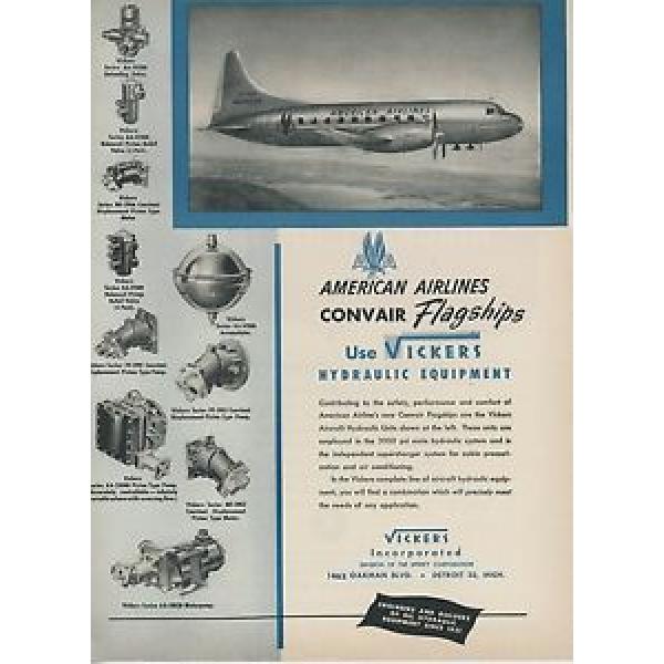1948 Honduras  Vickers Hydraulic Equipment Ad American Airlines Convair Flagship Aircraft #1 image
