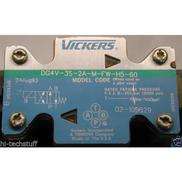 Vickers Hongkong  Solenoid Directional Control Hydraulic Valve DG5S-8-2A-M-FW-B5-30, DG4V #9 image