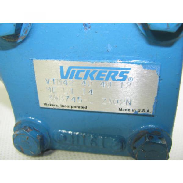 Vickers Netheriands  Eaton 398745-L Hydraulic Vane Pump VTM42 40 40 12 ME L1 14 Rebuilt #3 image