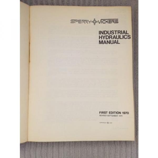Industrial Rep.  Hydraulics Manual Sperry Rand Vickers 935100-A 1970 First Edition #11 image