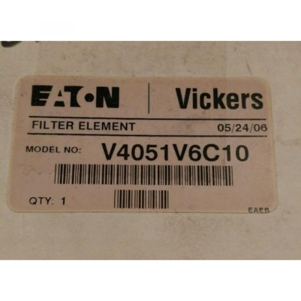 VICKERS Liberia  Filters Eaton HYDRAULIC FILTER ELEMENT V4051V6C10  NOS #1 image