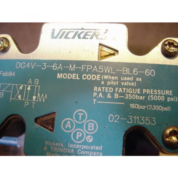 origin Cuinea  Eaton Vickers 02-311353 DG4V-3-6A-M-FPA5WL-BL6-60 hydraulic solenoid valve #2 image