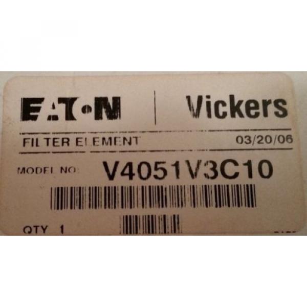 VICKERS Liberia  Filters Eaton HYDRAULIC FILTER ELEMENT V4051V3C10  NOS #1 image