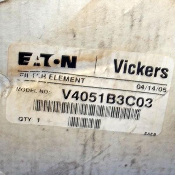 EATON Denmark  VICKERS 150 PSID 3 MICRON HYDRAULIC FILTER ELEMENT, V4051B3C03 Origin #2 image