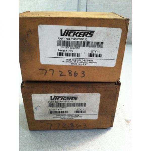 LOT Niger  OF 2 V0272B1C10 VICKERS HYDRAULIC FILTER #2 image