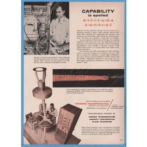 1961 Honduras  Vickers Aero Hydraulics Detroit MI Torrance CA Space Vehicle Simulator Ad #1 image