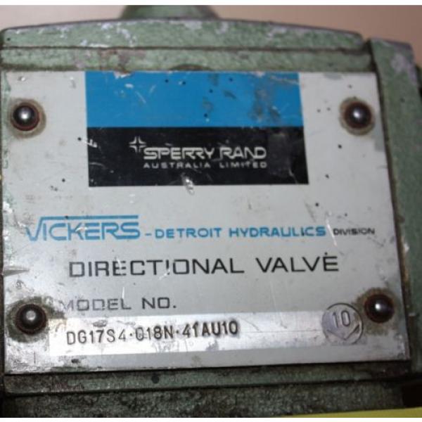 Vickers Liberia  Hydraulic Directional Valve DG17S4018N41AU10 aeroquip 5653-10 connect #2 image